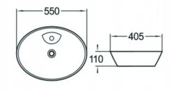 Mexen Aida Umywalka Nablatowa 55 X 40 Cm, Biała - 21205500