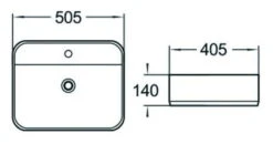 Mexen Alba Umywalka Nablatowa 50 X 40 Cm, Czarna Mat - 21955085