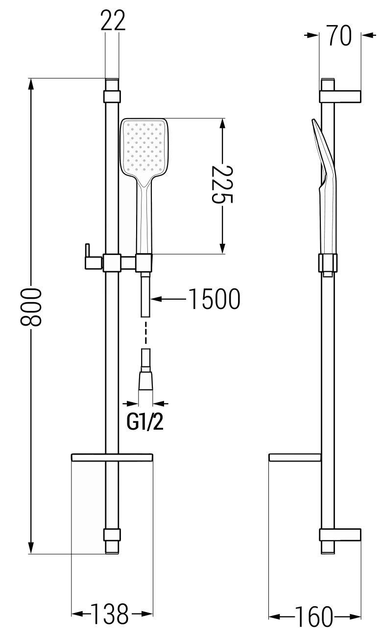 Mexen Alexa DQ62 Zestaw Wannowy, Czarny - 71203DQ62-70 3 Mexen Alexa DQ62 Zestaw Wannowy, Czarny - 71203DQ62-70 - obrazek 3