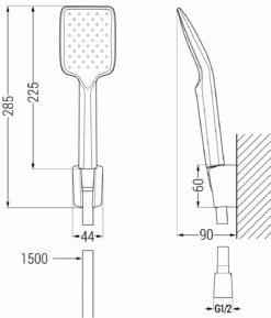 Mexen Aries R62 Zestaw Wannowy, Czarny - 744803R62-70 -123Łazienka Sklep mexen aries r62 zestaw wannowy czarny 744803r62 70 1