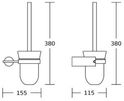 Mexen Aron Szczotka Toaletowa, Czarna/złota - 7088150-57