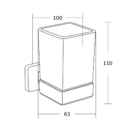 Mexen Asis Kubek Na Szczoteczki, Złoty - 7017638-50