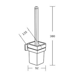 Mexen Asis Szczotka Toaletowa, Złota - 7017650-50