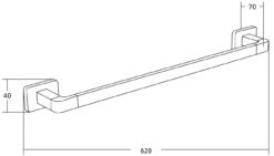 Mexen Asis Wieszak Na Ręcznik, Chrom - 7017624-00