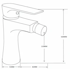 Mexen Axel Bateria Bidetowa, Czarna - 73820-70