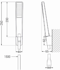 Mexen Axel R72 Zestaw Wannowy, Czarny - 73813R72-70 -123Łazienka Sklep mexen axel r72 zestaw wannowy czarny 73813r72 70 2
