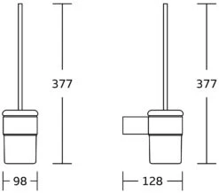 Mexen Base Szczotka Toaletowa, Czarna/złota - 7088250-57