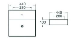 Mexen Blanca Umywalka Nablatowa 44 X 44 Cm, Biała - 21624400