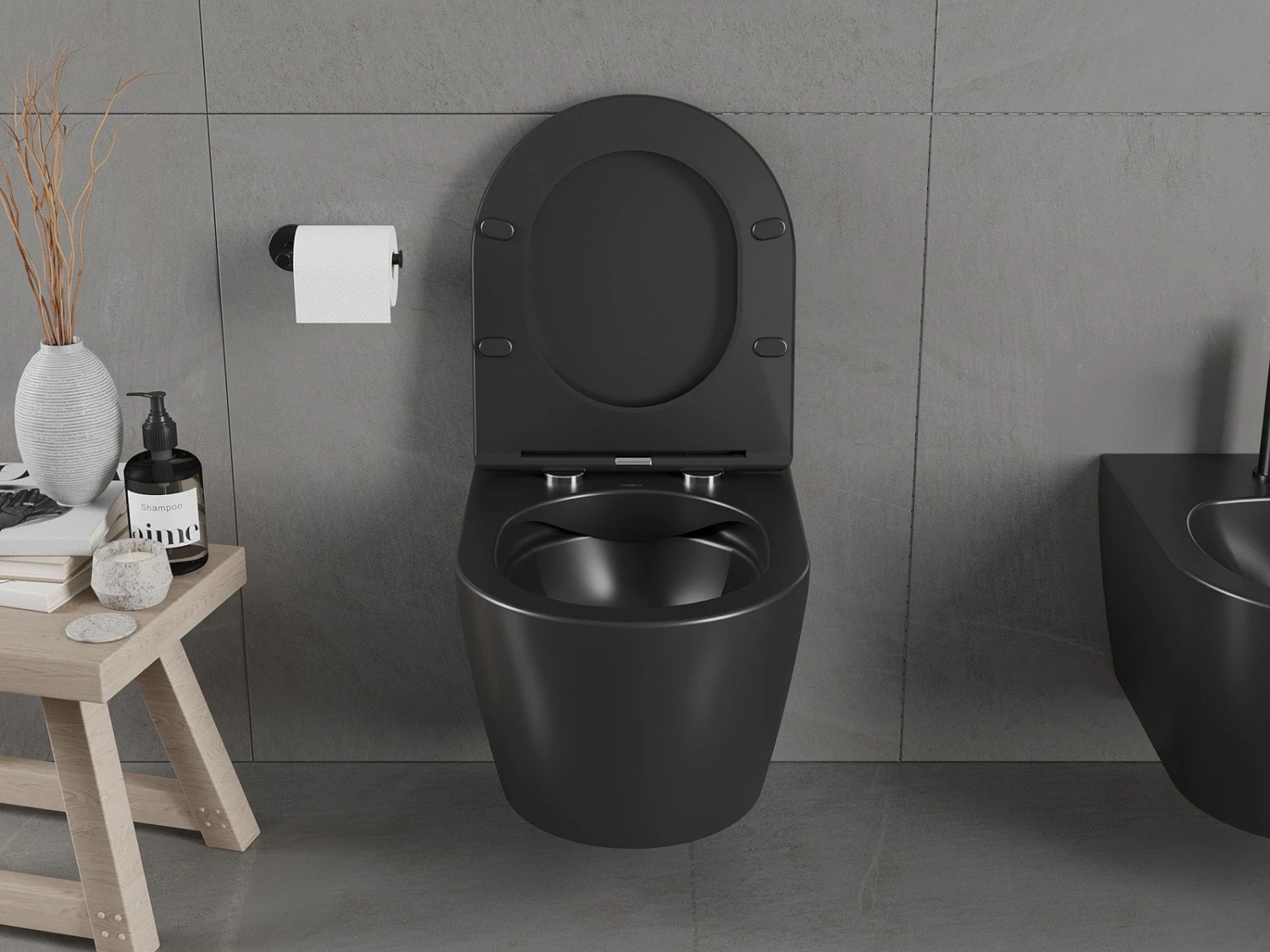 Mexen Carmen Miska Wc Rimless Z Deską Wolnoopadającą Slim, Duroplast, Czarna Mat - 30881085 3 Mexen Carmen Miska Wc Rimless Z Deską Wolnoopadającą Slim, Duroplast, Czarna Mat - 30881085 - obrazek 3