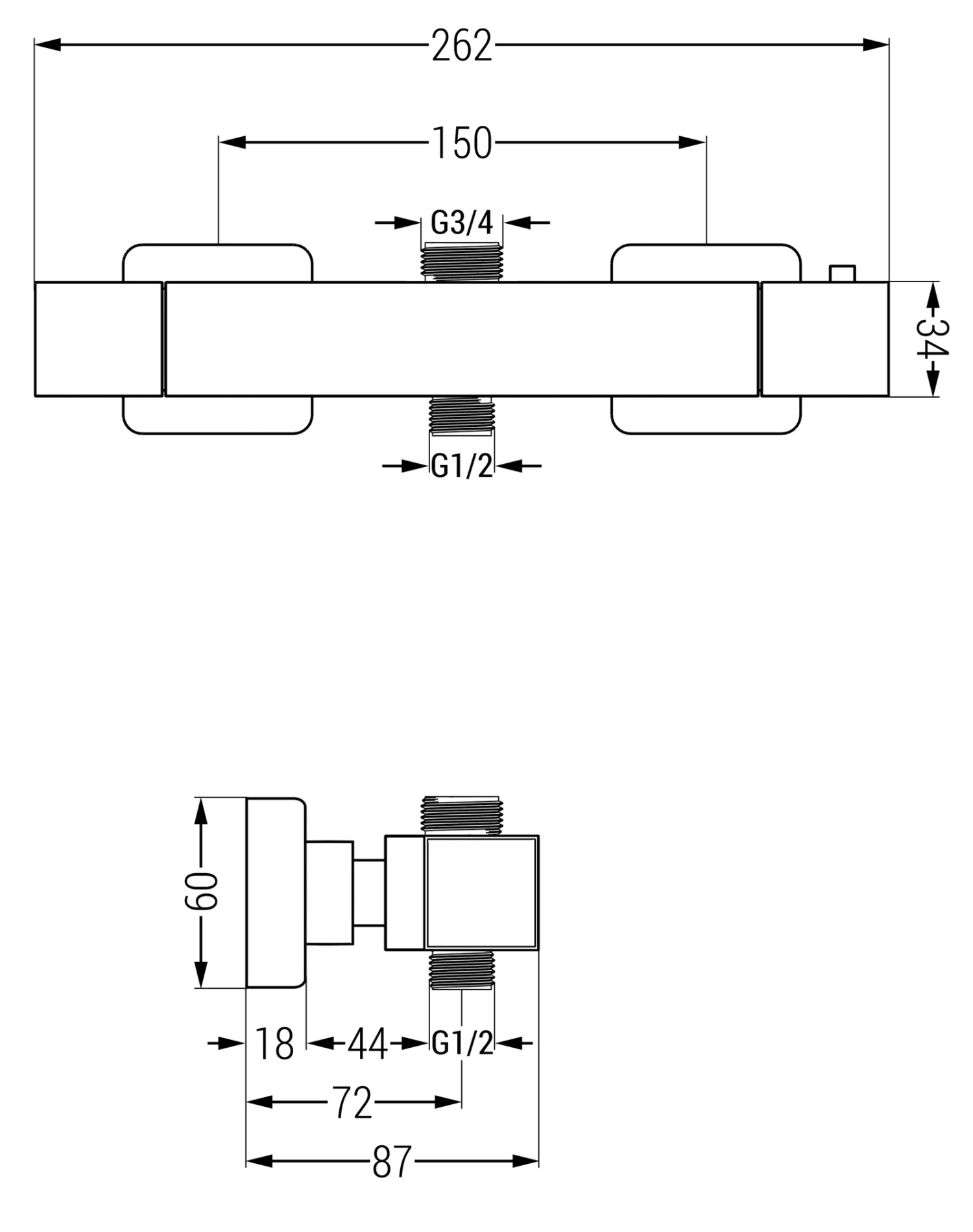 Mexen Cube Termostatyczna Bateria Prysznicowa, Różowe Złoto - 77250-60 1 Mexen Cube Termostatyczna Bateria Prysznicowa, Różowe Złoto - 77250-60