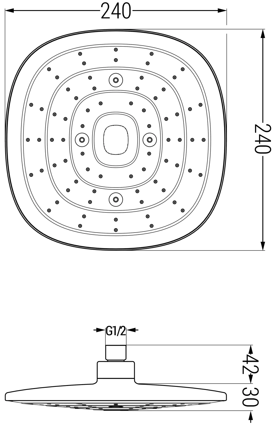 Mexen D-17 Deszczownica 24x24 Cm, Chrom - 79717-00 2 Mexen D-17 Deszczownica 24x24 Cm, Chrom - 79717-00 - obrazek 2