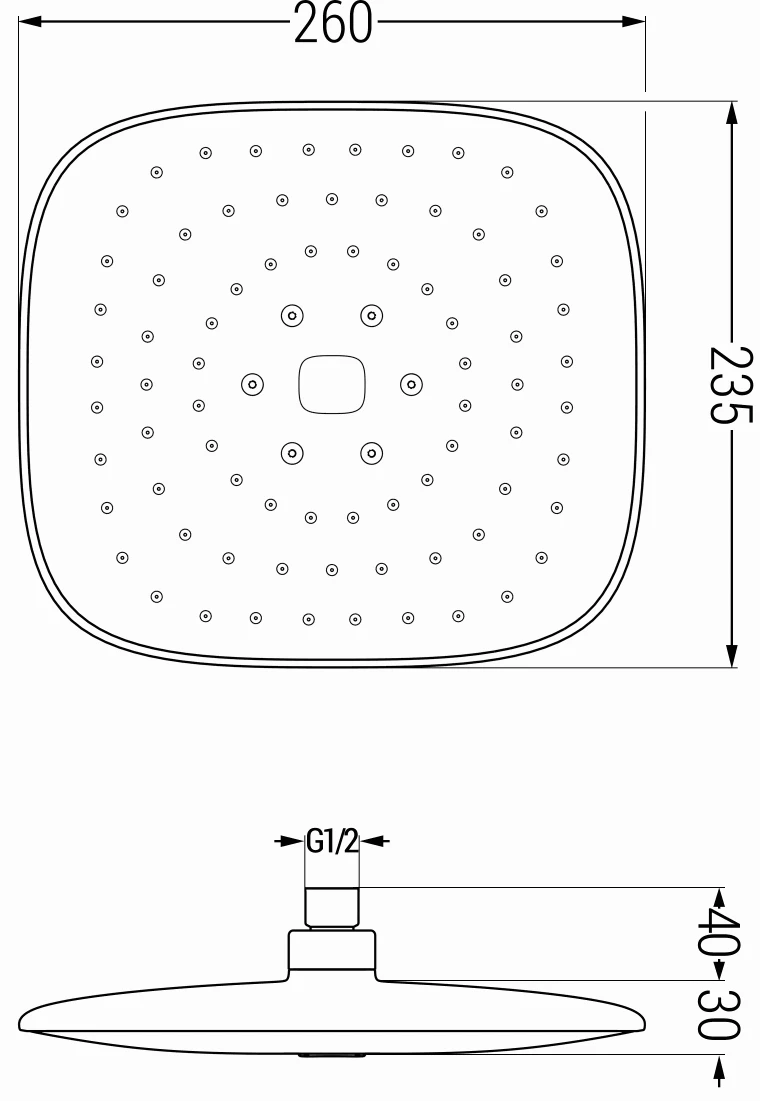 Mexen D-33 Deszczownica 23x23 Cm, Czarna - 79733-70 2 Mexen D-33 Deszczownica 23x23 Cm, Czarna - 79733-70 - obrazek 2