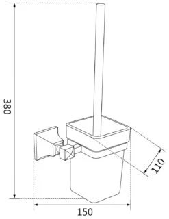 Mexen Dalia Szczotka Toaletowa, Złota - 7017350-50