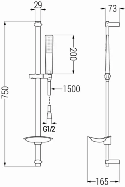 Mexen Sabre DB72 Zestaw Wannowy, Chrom - 72103DB72-00 -123Łazienka Sklep mexen db72 zestaw wannowy chrom 72103db72 00