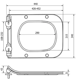 Mexen Deska Wolnoopadająca Slim, Duroplast, Biała - 39080100