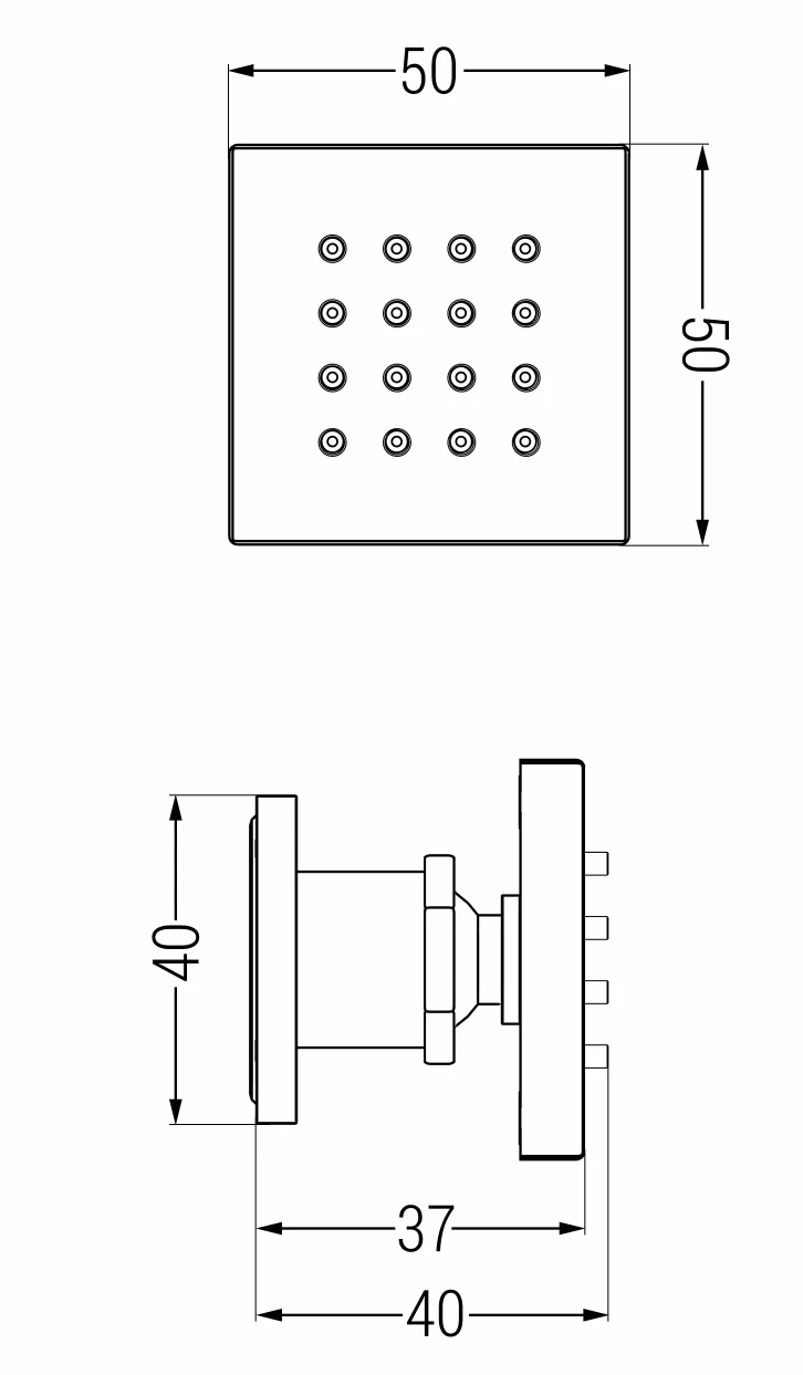 Mexen Dysza Boczna Natynkowa, Biała - 79360-20 2 Mexen Dysza Boczna Natynkowa, Biała - 79360-20 - obrazek 2