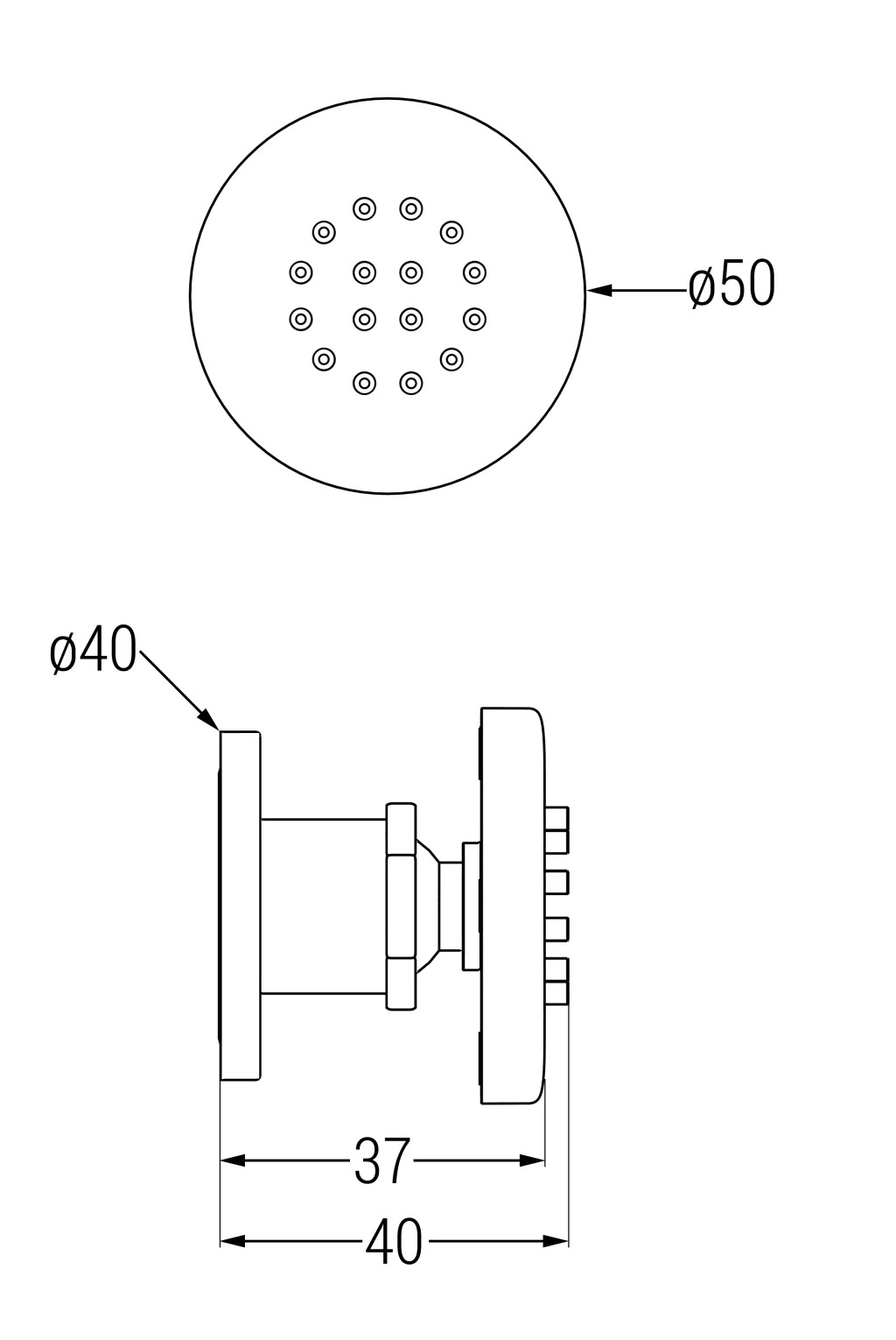 Mexen Dysza Boczna Natynkowa, Biała - 79361-20 2 Mexen Dysza Boczna Natynkowa, Biała - 79361-20 - obrazek 2
