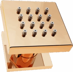 Mexen Dysza Boczna Natynkowa, Różowe Złoto - 79360-60