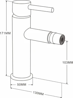 Mexen Elba Bateria Bidetowa Złota - 74120-50