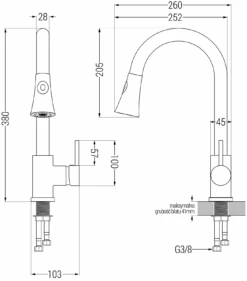 Mexen Elia Bateria Kuchenna, Czarna Nakrapiana - 670101-76
