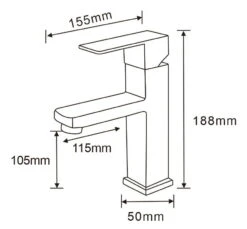 Mexen Emma Bateria Umywalkowa, Czarna - 71900-70