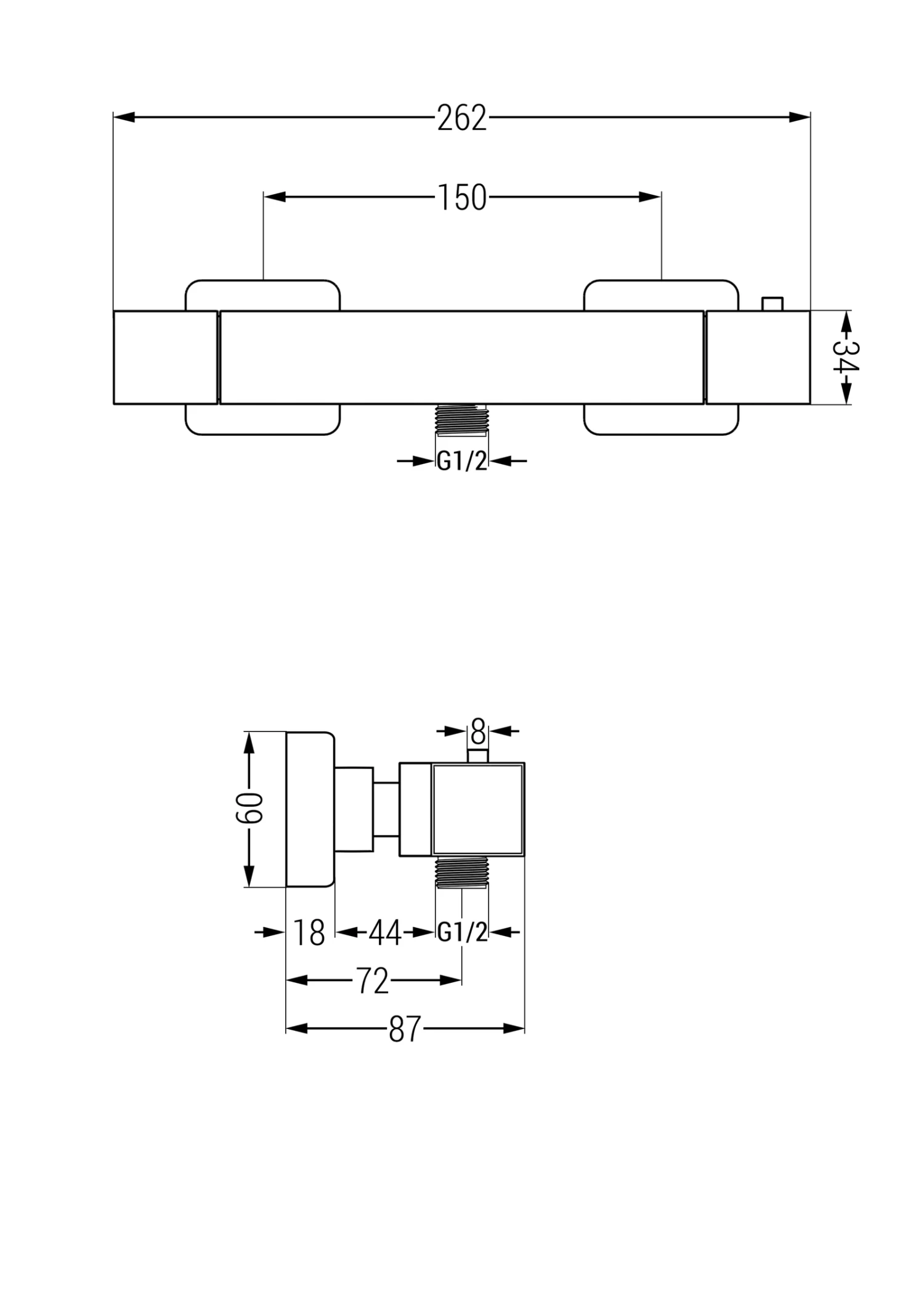 Mexen Erik Zestaw Prysznicowy Natynkowy Z Deszczownicą I Baterią Prysznicową Termostatyczną Cube, Czarny - 77200205-70 2 Mexen Erik Zestaw Prysznicowy Natynkowy Z Deszczownicą I Baterią Prysznicową Termostatyczną Cube, Czarny - 77200205-70 - obrazek 2