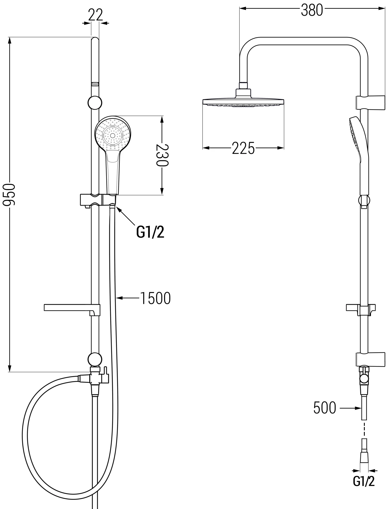 Mexen Erik Zestaw Prysznicowy Natynkowy Z Deszczownicą I Baterią Prysznicową Termostatyczną Slim, Czarny - 77105205-70 1 Mexen Erik Zestaw Prysznicowy Natynkowy Z Deszczownicą I Baterią Prysznicową Termostatyczną Slim, Czarny - 77105205-70