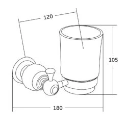 Mexen Estela Kubek Na Szczoteczki, Czarny - 7011538-70