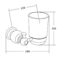 Mexen Estela Kubek Na Szczoteczki, Różowe Złoto- 7011538-60