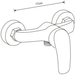 Mexen Fabia Bateria Prysznicowa, Czarna - 746540-70