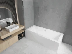 Mexen Felix Parawan Nawannowy 1-skrzydłowy 80 X 140 Cm, Transparent, Chrom - 890-080-001-01-00