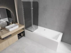 123Łazienka Sklep 33 123Łazienka Sklep -123Łazienka Sklep mexen felix parawan nawannowy 2 skrzydlowy 100x140 cm chrom 890 100 002 01 40 1 1