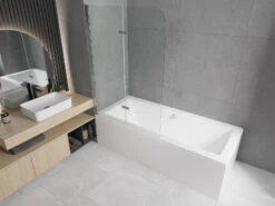 Mexen Felix Parawan Nawannowy 2-skrzydłowy 80 X 140 Cm, Transparent, Chrom - 890-080-002-01-00