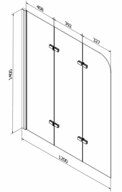 Mexen Felix Parawan Nawannowy 3-skrzydłowy 120 X 140 Cm, Transparent, Czarny - 890-120-003-70-00 5 Mexen Felix Parawan Nawannowy 3-skrzydłowy 120 X 140 Cm, Transparent, Czarny - 890-120-003-70-00 -123Łazienka Sklep mexen felix parawan nawannowy 3 skrzydlowy 120x140 cm czarny 890 120 003 70 00