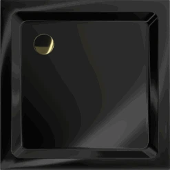 Mexen Flat Brodzik Kwadratowy Slim 80 X 80 Cm, Czarny, Syfon Złoty - 40708080G -123Łazienka Sklep mexen flat brodzik kwadratowy slim 80 x 80 cm czarny syfon zloty 40708080g