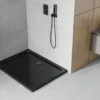 Mexen Flat Brodzik Prostokątny Slim 110 X 100 Cm, Czarny, Syfon Czarny - 40701011B