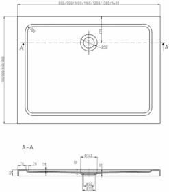 Mexen Flat Brodzik Prostokątny Slim 110 X 80 Cm, Biały, Syfon Złoty - 40108011G -123Łazienka Sklep mexen flat brodzik prostokatny slim 110 x 80 cm bialy syfon zloty 40108011g 1