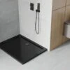 Mexen Flat Brodzik Prostokątny Slim 90 X 70 Cm, Czarny, Syfon Czarny - 40707090B