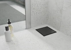 Mexen Flat Wpust Podłogowy Kwadratowy 12 X 12 Cm, Czarny - 1710012