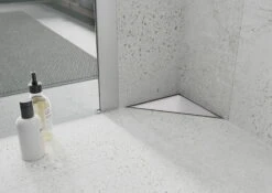 Mexen Flat Wpust Podłogowy Trójkątny 20 X 20 Cm, Chrom - 1010320