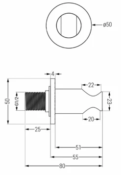 Mexen Kai Uchwyt Prysznicowy, Biały - 79351-20