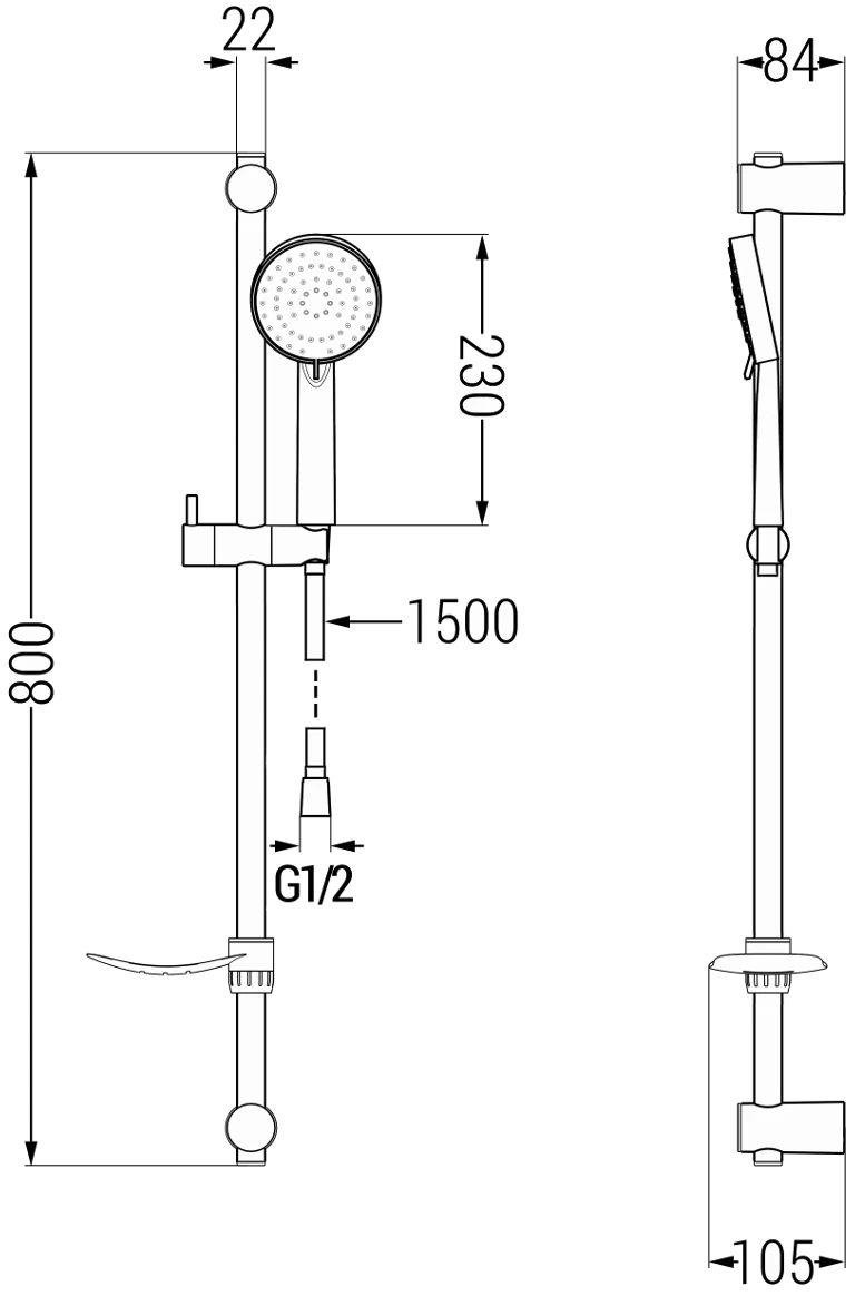 Mexen Kama DF75 Zestaw Prysznicowy, Chrom - 72504DF75-00 3 Mexen Kama DF75 Zestaw Prysznicowy, Chrom - 72504DF75-00 - obrazek 3