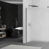 Mexen Kioto ścianka Prysznicowa 100 X 200 Cm, Szron 8 Mm, Czarna - 800-100-101-70-30