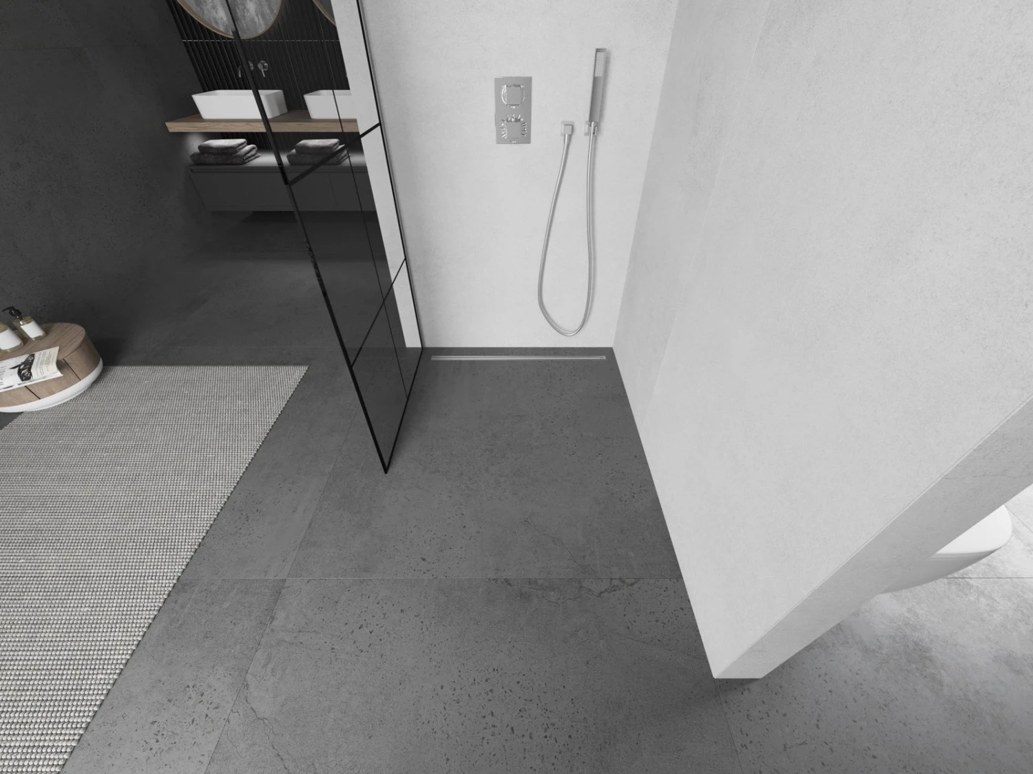 Mexen Kioto ścianka Prysznicowa 70 X 200 Cm, Transparent/czarny Wzór 8 Mm, Chrom - 800-070-101-01-77 2 Mexen Kioto ścianka Prysznicowa 70 X 200 Cm, Transparent/czarny Wzór 8 Mm, Chrom - 800-070-101-01-77 - obrazek 2