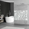 Mexen Kioto ścianka Prysznicowa Wolnostojąca 110 X 200 Cm, Transparent/biały Wzór 8 Mm, Chrom - 800-110-002-01-85