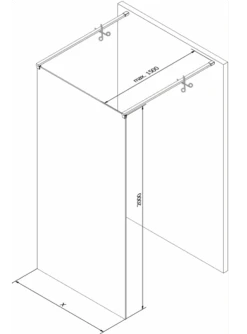 Mexen Kioto ścianka Prysznicowa Wolnostojąca 110 X 200 Cm, Transparent/czarny Wzór 8 Mm, Chrom - 800-110-002-01-70 -123Łazienka Sklep mexen kioto scianka prysznicowa wolnostojaca 110 x 200 cm transparentczarny wzor 8 mm chrom 800 110 002 01 70