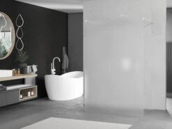 Mexen Kioto ścianka Prysznicowa Wolnostojąca 120 X 200 Cm, Szron 8 Mm, Biała - 800-120-002-20-30