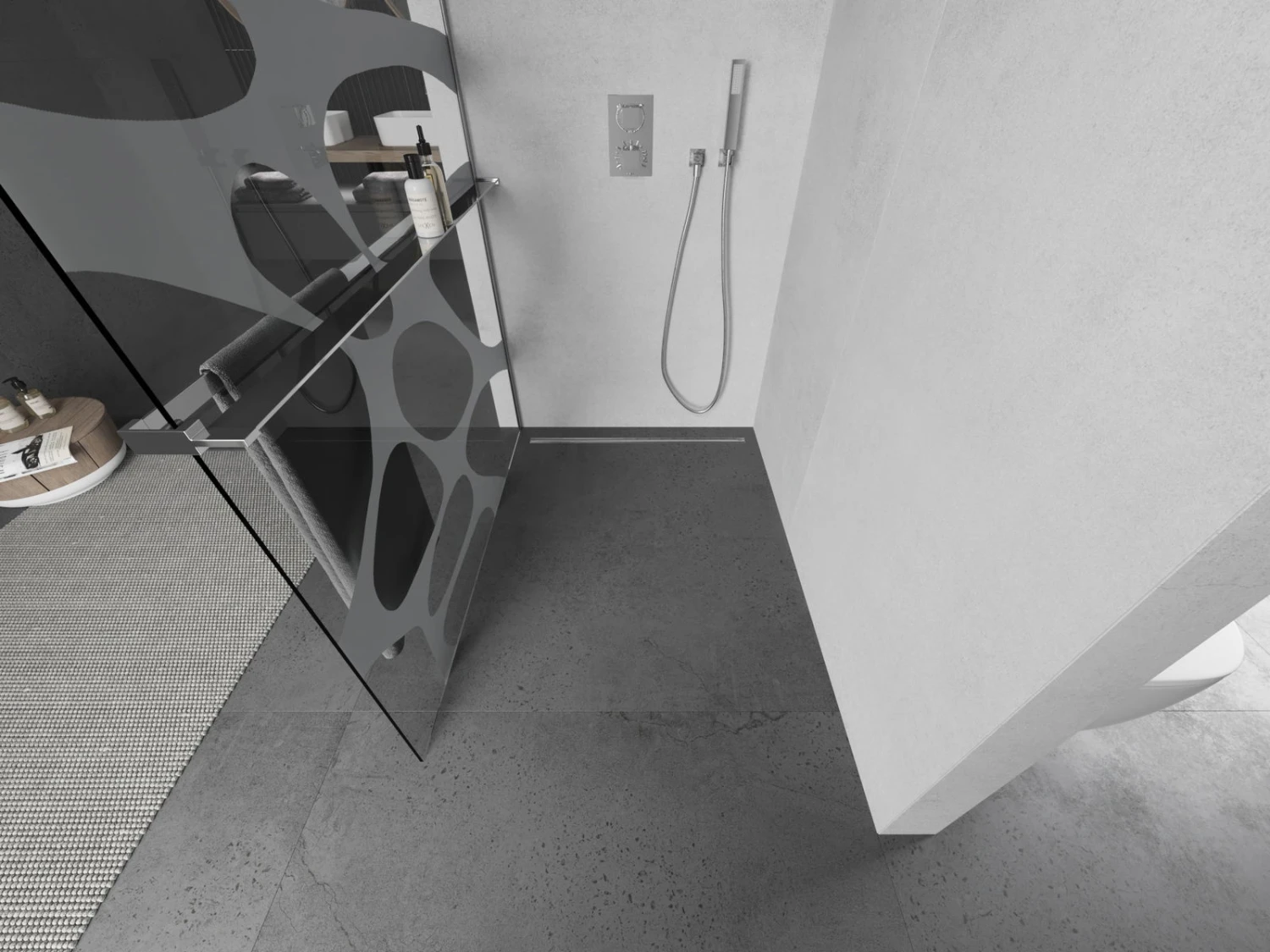 Mexen Kioto+ ścianka Prysznicowa Z Półką I Relingiem 140 X 200 Cm, Biały Wzór 8 Mm, Chrom - 800-140-121-01-97 2 Mexen Kioto+ ścianka Prysznicowa Z Półką I Relingiem 140 X 200 Cm, Biały Wzór 8 Mm, Chrom - 800-140-121-01-97 - obrazek 2
