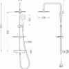 Mexen KT67 Zestaw Prysznicowy Natynkowy Z Deszczownicą I Baterią Termostatyczną, Chrom/biały - 771506793-00