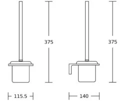 Mexen Lea Szczotka Toaletowa, Złota - 7026050-50